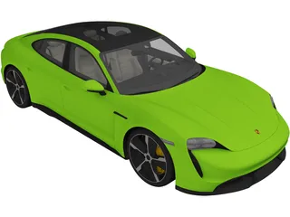 Porsche Taycan Turbo S (2020) 3D Model