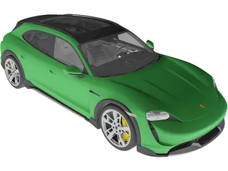 Porsche Taycan Turbo S Cross Turismo (2021) 3D Model