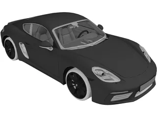 Porsche 718 Cayman S (2017) 3D Model
