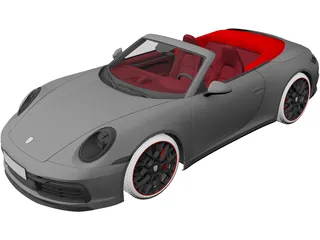 Porsche 911 Carrera Cabriolet (2019) 3D Model