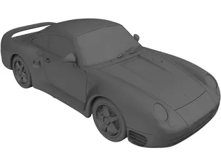 Porsche 959 (1987) 3D Model