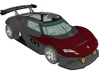 Porsche Mission R Concept (2021) 3D Model