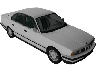 BMW 525i Sedan [E34] (1988) 3D Model