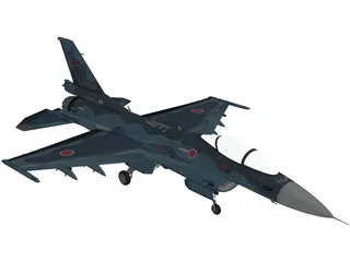 Mitsubishi F-2 3D Model