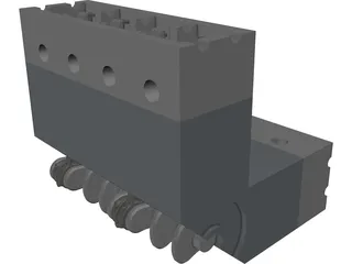 V8 Engine 3D Model