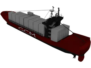 Cargo Ship 3D Model