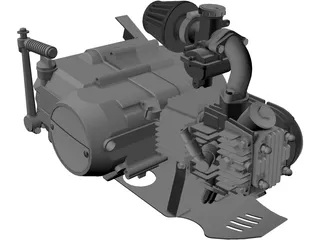 Pit-Bike Engine 125cm3 3D Model
