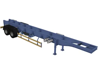 Semitrailer 40ft 3D Model