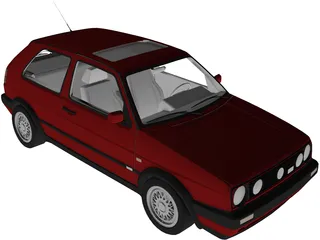 Volkswagen Golf (1992) 3D Model