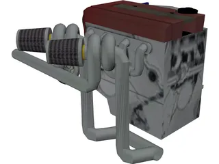 Honda VTEC DOHC Engine 3D Model