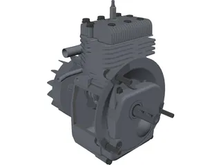 Briggs&Stratton Lawn Mower Engine 3D Model