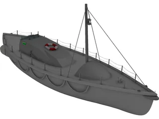 41ft Watson Class Lifeboat 3D Model