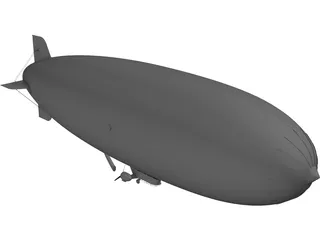 Goodyear Airship Blimp 3D Model