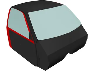 Interior Toyota Pickup (1990) 3D Model