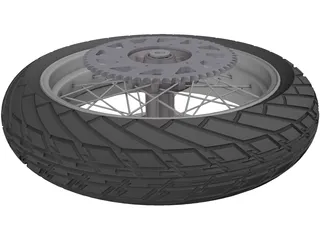 KTM Moto Backwheel LC4 Supermotard 3D Model