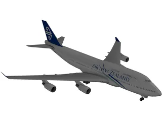 Boeing 747-400 Air New Zealand 3D Model