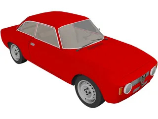 Alfa Romeo Giulia GTA 3D Model