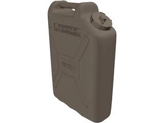 Military Watercan 3D Model