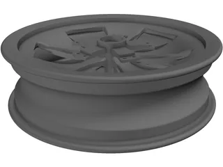 Motorbike 17inch Rim 3D Model