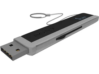 Sony Pen Drive 1Gb 3D Model
