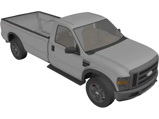 Ford F-250 Regular Cab (2009) 3D Model
