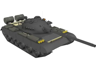 Type 80 Russian Tank 3D Model