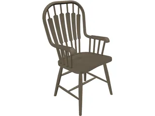 Chair Wooden 3D Model