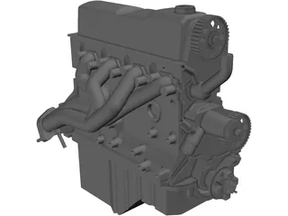 Ford 2.3 Engine 3D Model
