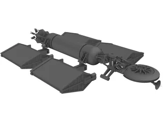 Babylon 5 Earth Alliance Freighter (Cargo) 3D Model