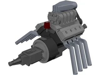 Hemi 392 Engine 3D Model