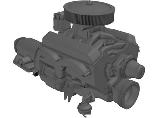 Chevrolet Chevelle V8 Engine 3D Model
