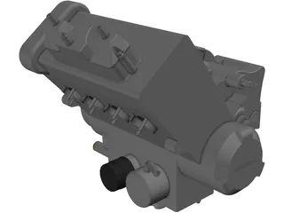 Honda CBR600RR Engine 3D Model