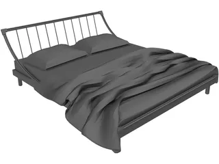 Double Bed Large 3D Model