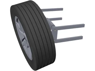 Sliding Pillar Suspension 3D Model