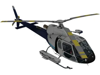 Eurocopter AS-350 3D Model