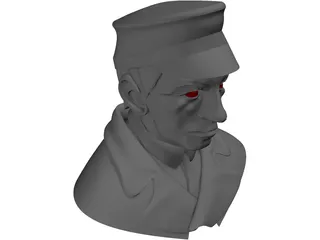 Man in Hat and Suit 3D Model