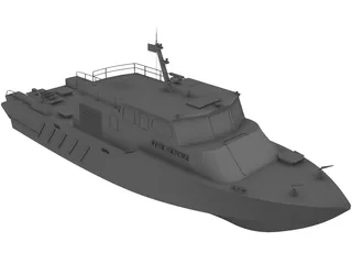 Fire Rescue Crew Boat 3D Model