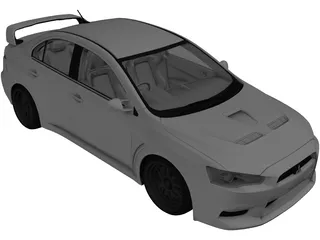 Mitsubishi Lancer Evolution X 3D Model