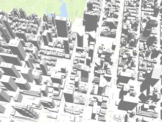 New York City Map Manhattan 3D Model