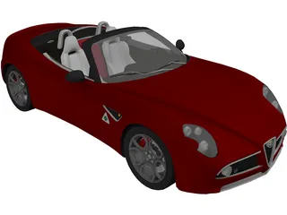 Alfa Romeo 8C Spyder 3D Model