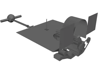 Chevrolet Van W124 300D Engine 3D Model