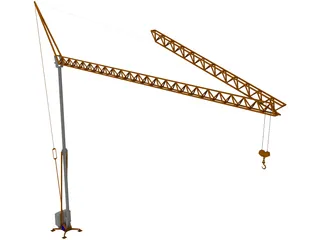 IGO 50 Self Erecting Tower Crane 3D Model