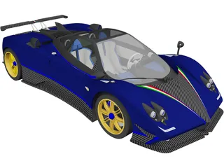 Pagani Zonda Tricolore 3D Model