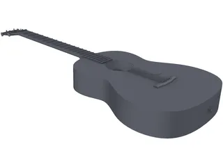 Yamaha Acoustic Guitar 3D Model