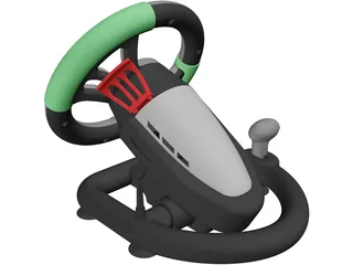 Gaming Steering Wheel 3D Model