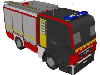 MAN TGL TLF4000 Germany Firetruck 3D Model