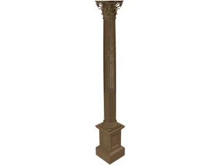 Corinthian Column 3D Model