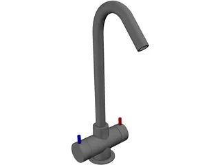 Modern Kitchen Faucet 3D Model
