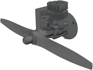 SuperTigre 2000 25cc RC Engine 3D Model