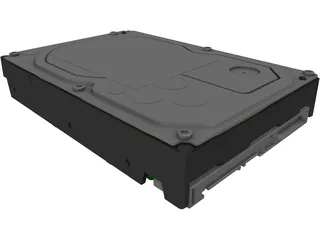 Hitachi 3.5 Inch SATA HDD 3D Model